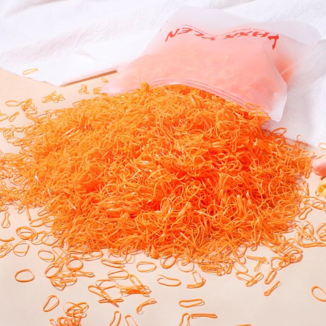 500/1000/2000 Uds. Banda de goma desechable colorida para niñas, lazos para el cabello, diadema, coleteros para niños, bandas, accesorios para el cabello para niños