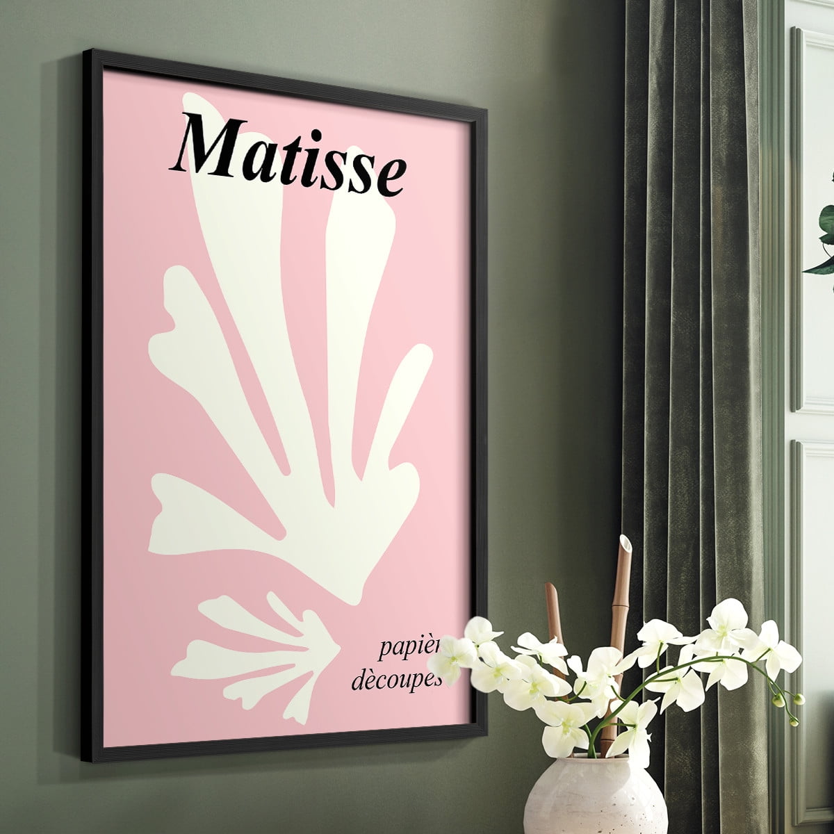 Matisse CCCLVI in Black Solid Wood 11 x 14 Framed Print