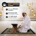 thumbnail image 4 of Muslim Prayer Rug with Prayer Beads - Prayer Mat - Prayer Rug - Prayer Matt Islam - Islamıc Prayer Mat - Travel Prayer Mat - Tasbih Prayer Beads - Islamic Gifts - 99 Prayer Beads Included (Black), 4 of 6
