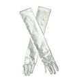 thumbnail image 3 of Fgnfyis Womens Long Stretchy Shiny PU Leather Gloves for Women Party Formal Event Evening Accessories Silver, 3 of 3