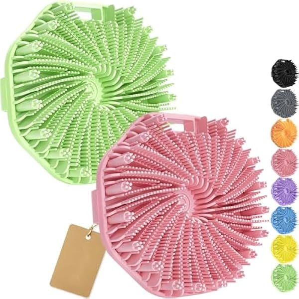 wonima11 2Pcs Silicone Body Scrubber, Exfoliating Body Scrubber for Sensitive Skin, Silicone Scrubber Body, Silicones Body Brush for Showering
