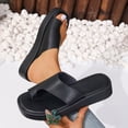 thumbnail image 5 of ShiShine Womens Thong Toe Loop Slide Sandals Slip On Casual Comfortable Flat Sandals Lightweight Summer Beach Shoes, 5 of 9