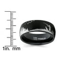 thumbnail image 3 of Metal Masters Mens Black Titanium Ring Wedding Band Laser Etched Bird Duck Hunting Outdoor Ring Comfort-Fit 8mm 11, 3 of 5