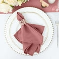 thumbnail image 6 of Efavormart Cloth Napkins Set of 5, 17x17  Inch Cinnamon Rose/Gold Seamless Dinner Napkins, Washable Linen Table Napkin Cloth with Hemmed Edges for Weddings, Party and Banquet, 6 of 11