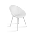thumbnail image 2 of 2xhome Modern Perforated Egg-Shaped Dining Accent Chairs, Breathable Polka Dot Bowl Pod Pattern for Indoor or Outdoor Use, White, Set of 1, 1 piece, 2 of 6