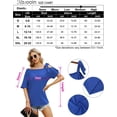 thumbnail image 6 of MURMUREY Women's One Off Shoulder Tops Short Sleeve Casual Blouses Summer Solid Color Tie Knot Shirt Top, 6 of 6