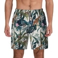 thumbnail image 2 of Picia Hawaiian Style pattern Mens Swim Trunks with Compression Liner Stretch Beach Shorts Quick Dry with Zipper Pockets No-Chafing Board Shorts-XX-Large, 2 of 9