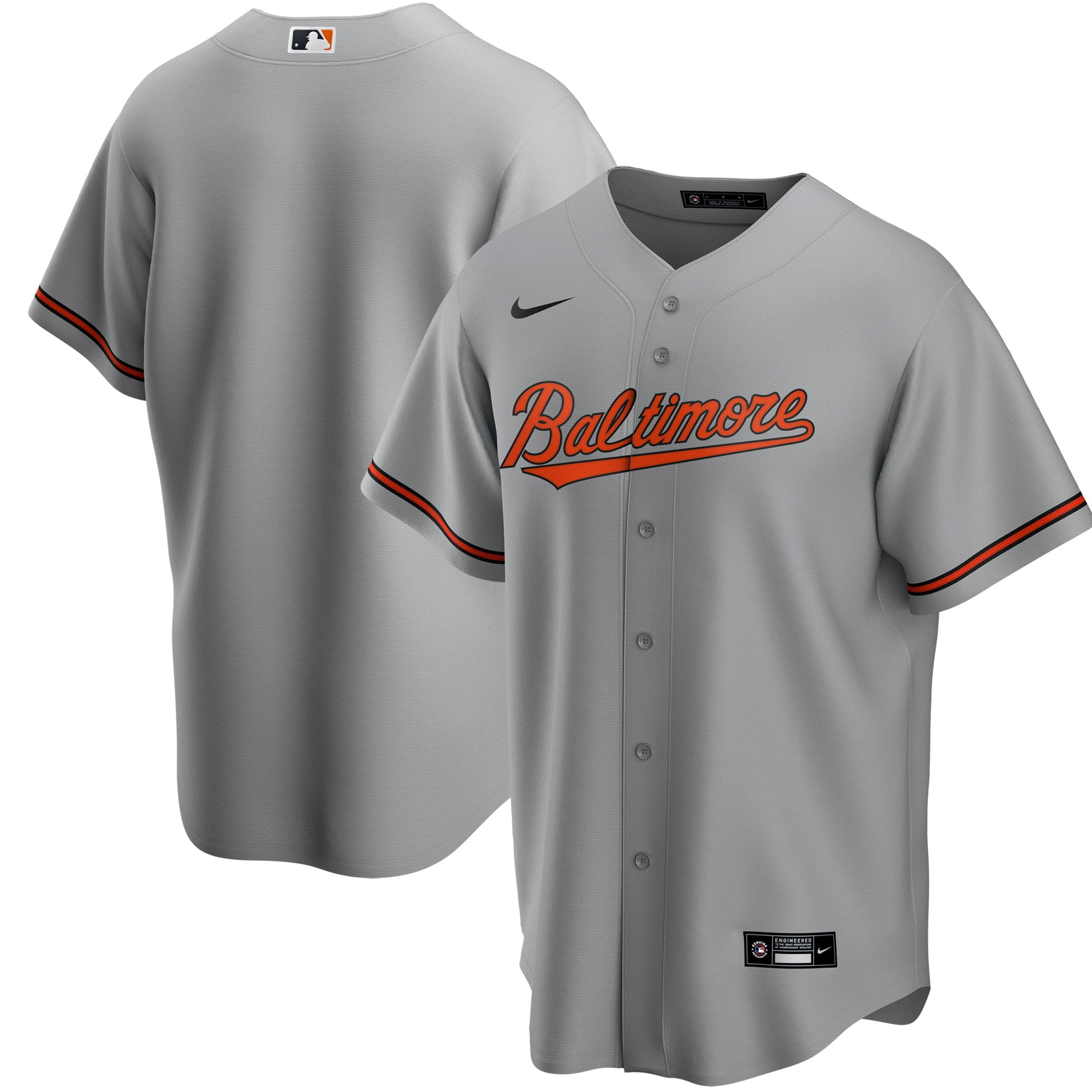 grey and red baseball jersey