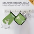 thumbnail image 4 of Yayeee Oven Mitts and Pot Holder Set of 4 Heat Resistant Kitchen Gloves Baking Hot Pad, Green Martini Glass, 4 of 5