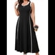 thumbnail image 2 of Vestido Midi de Verano Sin Mangas con Vuelo y Grandes para Mujer Negro XXL, 2 of 10