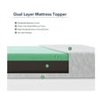 thumbnail image 4 of Short Queen Mattress Topper, 4 Inch Dual Layer Memory Foam Mattress Topper with Bamboo Cover, Medium Firm Topper for Travel Trailer, Camper, 4 of 6