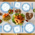 thumbnail image 4 of 96 Pieces Snowflake Winter Tableware Set – Blue Disposable Plates, Napkins, and Forks for Frozen Birthday Parties, Christmas Dinners, Holiday Gatherings, and Winter Celebrations – Serves 24 Guests, 4 of 13