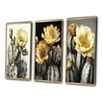 thumbnail image 3 of Designart "Cactus Flower Yellow Green IV" Floral Cactus Framed Wall Art Set Of 3 - Yellow Cactus Frame Gallery Set For Office Decor, 3 of 7