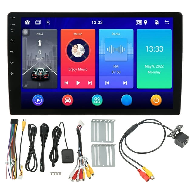for Android 12 Car Stereo HD 1080P 10.1in IPS Touchscreen GPS Navigation 4G RAM 32G ROM Offline Map Mirror Link
