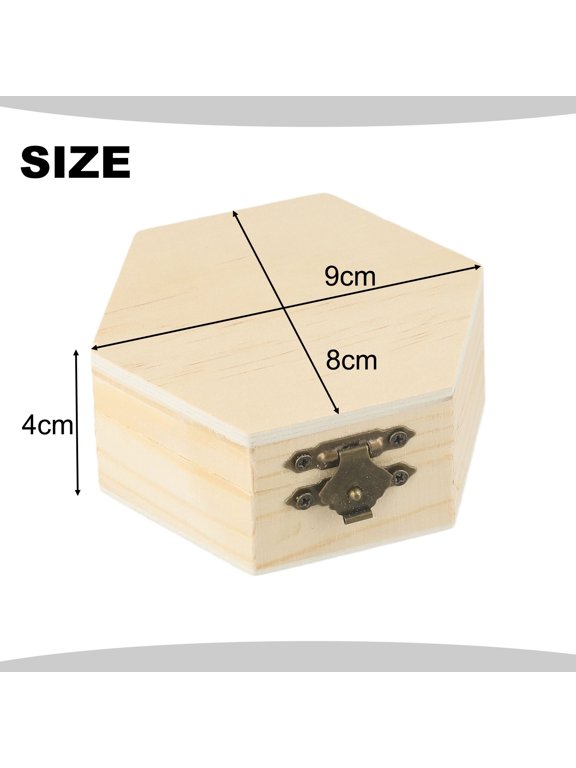 Wooden Hexagonal Storage Box for Jewelry and Wedding Occasions