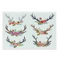 thumbnail image 1 of Antlers Cutting Board, Deer Horns Bouquet Flowers Bloom Fun Springtime Garden Branches Work of Art Print, Decorative Tempered Glass Cutting and Serving Board, Large Size, Multicolor, by Ambesonne, 1 of 1