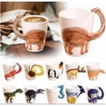thumbnail image 2 of Taza creativa con animales pintados a mano en 3D Yuxing cerámica con asa 15, 2 of 5