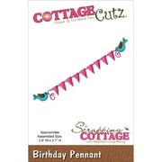 CottageCutz Die-Birthday Pennant 3.9"X.7"