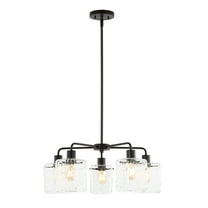 SAFAVIEH Jameson 5-Light Glam Clear Iron Chandelier