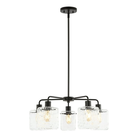 SAFAVIEH Jameson 5-Light Glam Clear Iron Chandelier