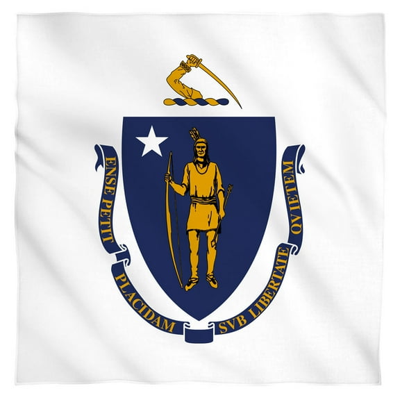 - Massachusettes Flag - Bandana - 22" x 22"