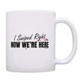 thumbnail image 1 of ThisWear Couples Gifts for Men I Swiped Right Now We're Here 11oz Ceramic Coffee Mug Swiped, 1 of 7