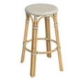 thumbnail image 1 of Butler Specialty Company Tobias Rond en Rotin Tabouret de Bar 30" - Blanc et Point de Bronzage, 1 of 7