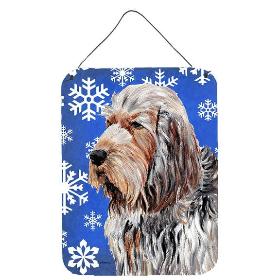 Otterhound Winter Snowflakes Wall or Door Hanging Prints