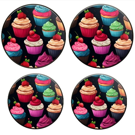 

Bahomeck Electric Stove Burner Covers Set Of 4 Cupcakes Pattern With Colorful Cupcakes Metal Gas Stove Burner Covers Protecting Gas Stoves 8 Inch And 10 Inch