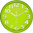 thumbnail image 1 of Reloj de pared de 33 cm Relojes decorativos de cuarzo Estilo moderno Ideal para cocina Sala de estar Dormitorio Oficina Pantalla 3D grande, funciona con pilas (pilas no incluidas) verde, 1 of 5