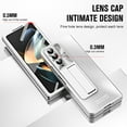 thumbnail image 6 of Allytech Galaxy Z Fold4 Case with Build-in Screen Protector, Stand Full Body Protective Bumper Anti-Scratch Camera Lens Protector Phone Case for Samsung Galaxy Z Fold4 - Silver, 6 of 7