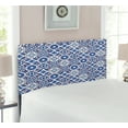 thumbnail image 2 of Moroccan Headboard, Old Ottoman Style Inspired Mix of Moroccan Tiles in Modern Shades Art Print, Upholstered Decorative Metal Bed Headboard with Memory Foam, Twin Size, Grey Blue, by Ambesonne, 2 of 4