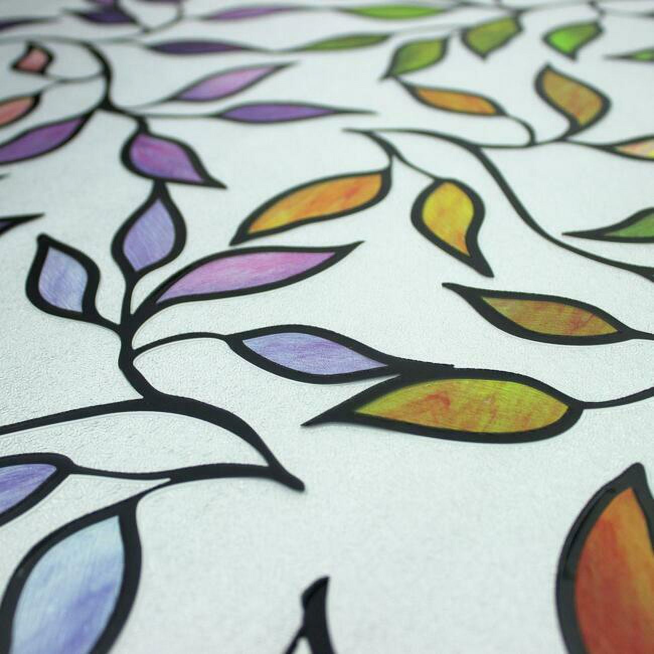 (2 pack) RoomMates 74" x 24" Functional Autumn Leaves Privacy, Decorative Window Film
