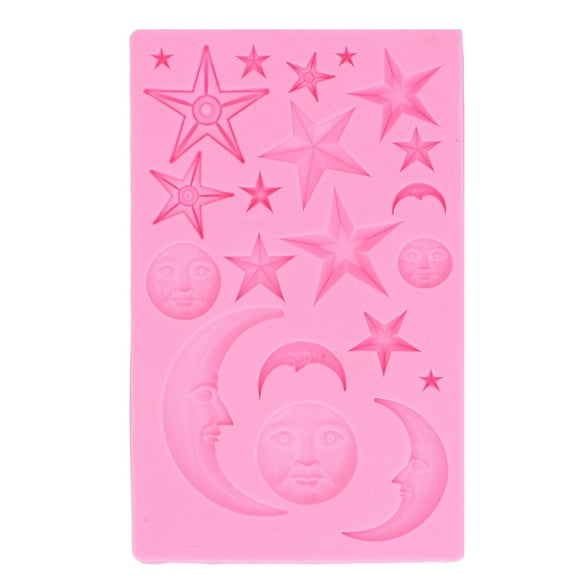 Sun Moon Star Cake Fondant Molds,Sun Moon Star Cake Sun Moon Decoration Molds Star Cupcake Decoration Molds Exquisite Design