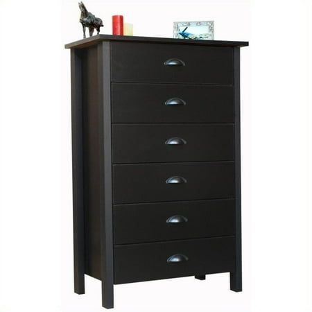 Venture Horizon Nouvelle 6 Drawer Chest in Black