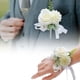 thumbnail image 3 of Ramillete de Muñeca Hecho a Mano Gloria Boutonniere para Fiesta de Boda Blanco Ramillete de pulsera, 3 of 6