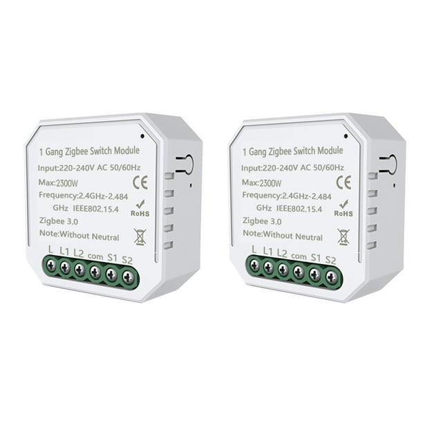 Interruptor inteligente,Tuya Zigbee DIY interruptor inteligente de una vía aplicación de cuerpo pequeño Control remoto Zigb CACAGOO Interruptor inteligente