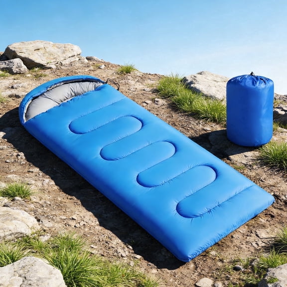 Adult padded sleeping bag 2 pounds, foldable, gift storage bag, waterproof, super warm, zipper/lace, suitable for camping/guest bed/overnight, .