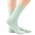 thumbnail image 3 of ITSAME Girls Boys Solid Color Crew Socks Cotton Blend Casual Straight Tube Socks for Daily School Mint Green Size Free Size, 3 of 6