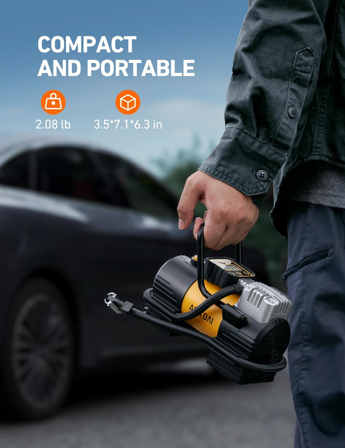 AstroAI 150 PSI Portable Tire Inflator with LED Light photo 6