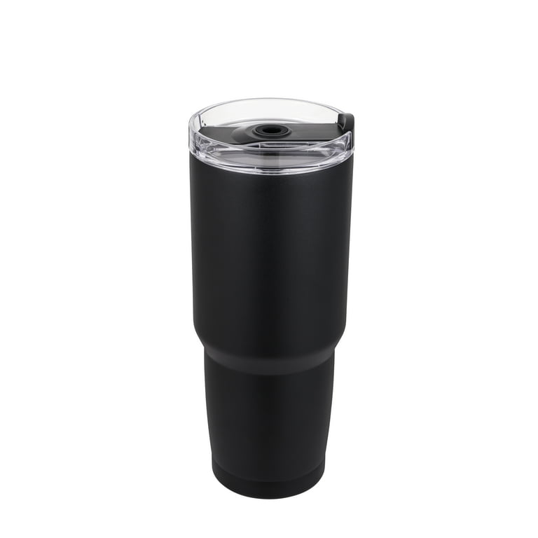 Mainstays 30 fl oz Stainless Steel Tumbler, 2 in 1 Function Lid 