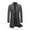 Gray, variant on IROINNID Men's Trench coat Notch Lapel Long Sleeve Solid Color Casual Autumn And Winter Business Medium Long Woolen Coat Lapel Warm Coat