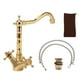 thumbnail image 2 of Grifo de fregadero de latón antiguo ANGGREK con 2 asas presión de agua estable dorado para uso comercial, 2 of 8