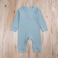 thumbnail image 6 of Newborn Baby Solid Color Jumpsuit Spring and Autumn Long-Sleeved Clothes Set Girls Boys Cotton Jumpsuit 0-24M, 6 of 9