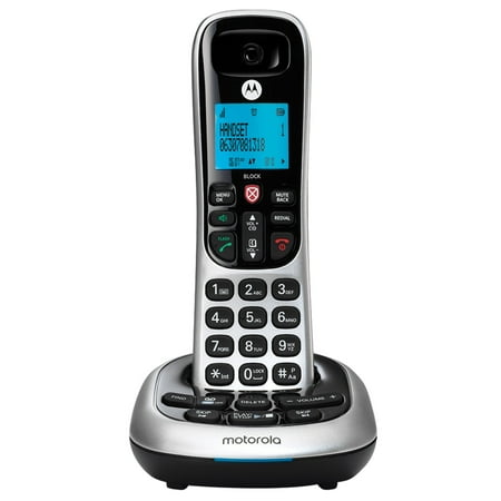 Motorola - MOTO-CD4013 Expandable Cordless Phone System with Digital Answering System - Black