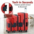 thumbnail image 6 of TACH V3 Connectable Hardside Spinner Suitcase Luggage Bags, 3 Piece Set Red, 6 of 12