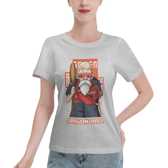 T-Shirt Basique à Manches Courtes pour Femmes Dragon Ball Fée Tortue