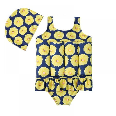 

Kids Float Suit Girls Swim Vest Toddlers Floatation Swimsuits with Hat Toddler Girls Swimsuit Float Beach Swimwear