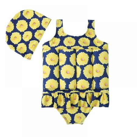 

Kids Float Suit Girls Swim Vest Toddlers Floatation Swimsuits with Hat Toddler Girls Swimsuit Float Beach Swimwear