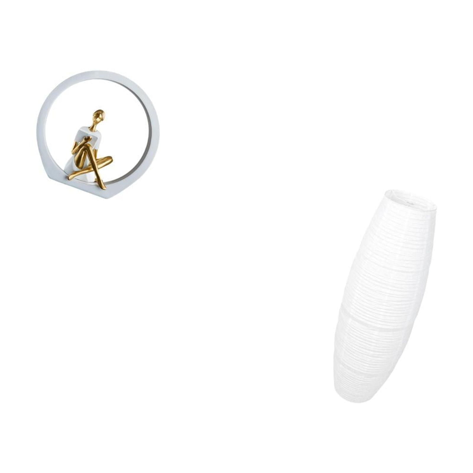 Girl Statue Floor Lamp Cover Figurine Resin Paper Material for Living Room Bedroom Office Decoration